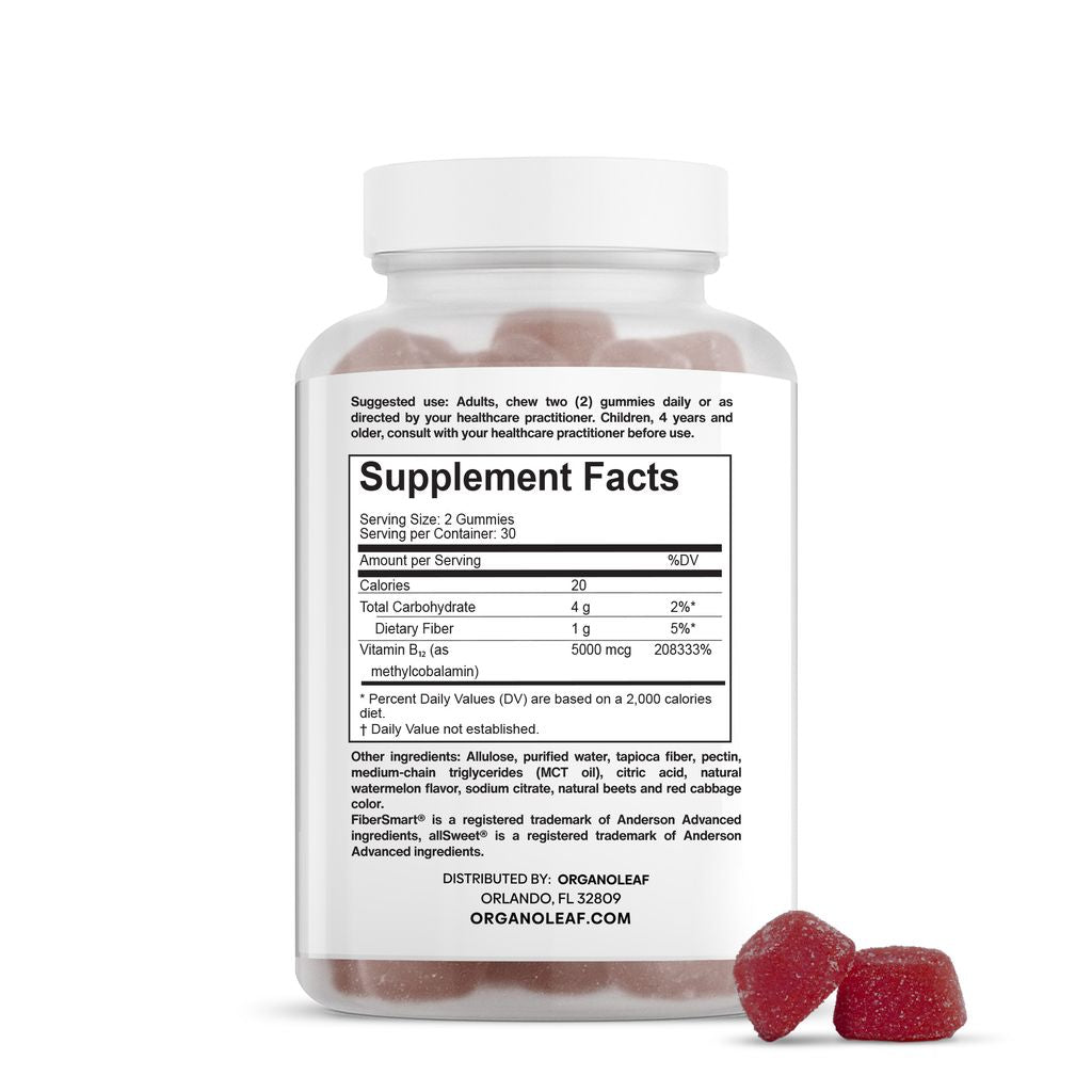 B12: Methylcobalamin Sugar-Free Gummies