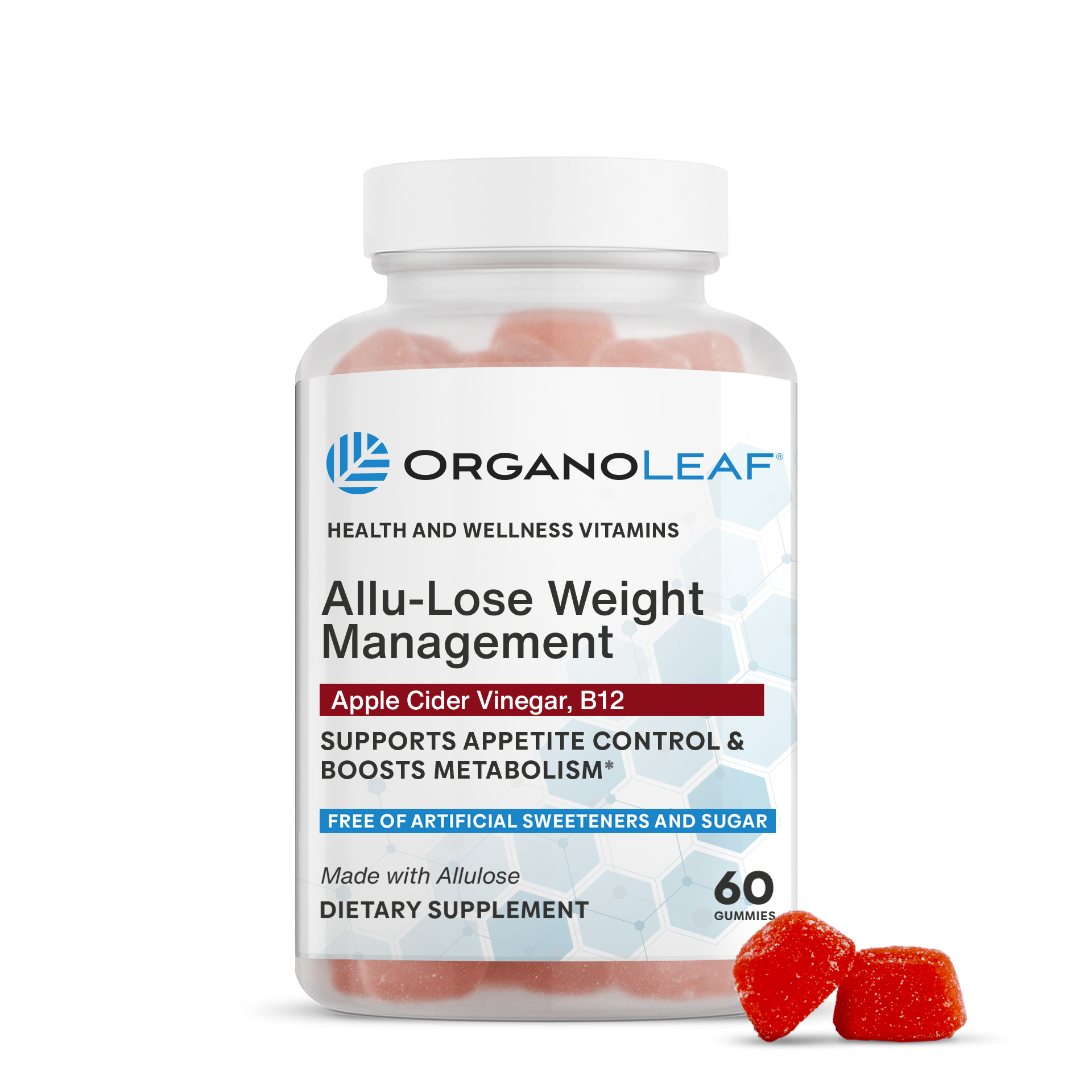 Allu-Lose Weight Management : Apple Cider Vinegar,B12 Sugar-Free Gummies