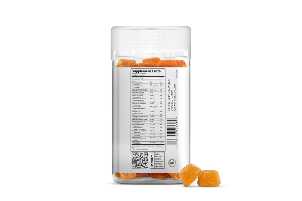 OrganoMulti Kids: Vitamins A, C, D, D, Bs, Folate & Zinc Sugar-Free Gummies
