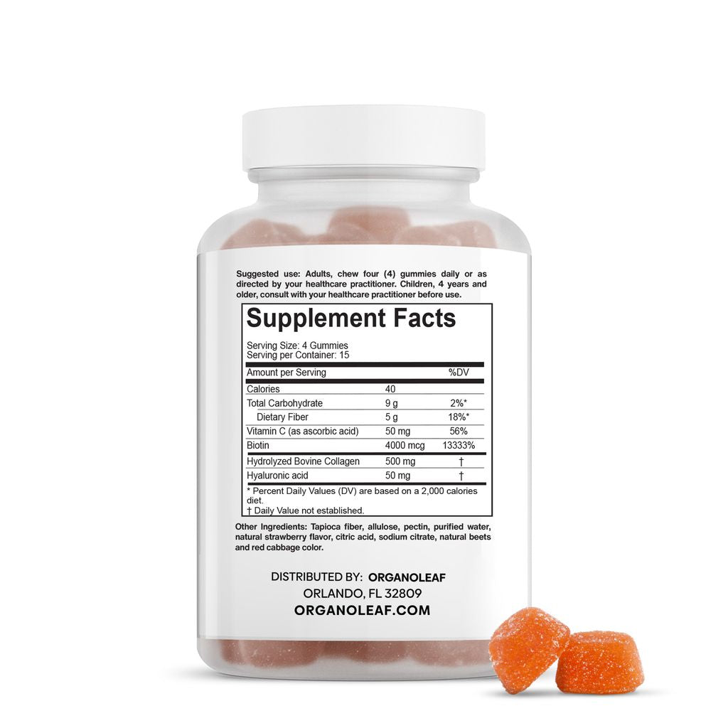 Beauty: Biotin, Collagen & Hyaluronic Acid Sugar-Free Gummies