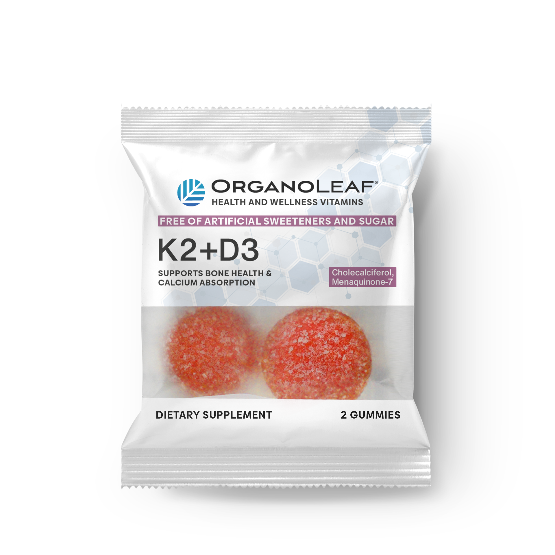 K2+D3: Cholecalciferol & Menaquinone-7 Sugar-Free Gummies