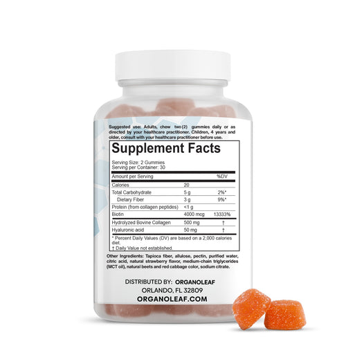 Beauty: Biotin, Collagen & Hyaluronic Acid Sugar-Free Gummies